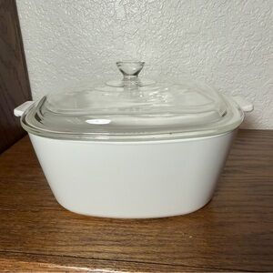 Vintage Corningware Cookmates SP-2½ square casserole dish w/ Pyrex lid
